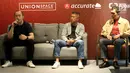 CEO UnionSPACE Albert Goh, Direktur Bank DBS Indonesia Rudy Tandjung dan Founder Accurate Darwin Tjoe memberi keterangan pers peluncuran ekosistem untuk mendukung pertumbuhan UKM dan start-up di Indonesia, Jakarta, Rabu (6/3). (Liputan6.com/Fery Pradolo)
