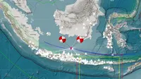 Usai gempa Magnitudo 6 wilayah Tuban Jawa Timur, diguncang rentetan gempa susulan. (Liputan6.com/ Dok BMKG)