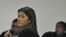 Ekspresi terdakwa Artha Meris Simbolon saat menjalani sidang lanjutan di Pengadilan Tipikor, Jakarta, Kamis (30/10/2014). (Liputan6.com/Miftahul Hayat)