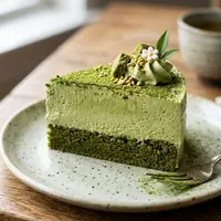 Resep Matcha Mousse Cake. (AI Generated)