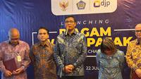 Direktur Jenderal Pajak Kementerian Keuangan Bimo Wijayanto dalam konferensi pers Peluncuran Piagam Wajib Pajak, di Kantor DJP, Jakarta, Selasa (22/7/2025). (Tira/Liputan6.com)