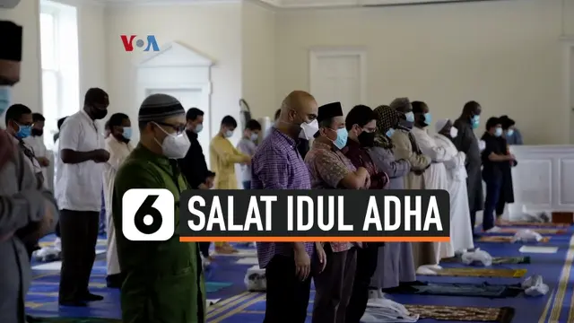 VIDEO: Salat Iduladha di AS dengan Protokol Covid-19