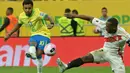 Hingga akhir babak pertama, Brasil unggul 1-0 atas Peru. (NELSON ALMEIDA/AFP)