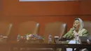Sinta Nuriyah Wahid saat menjadi narasumber ‘Laporan Komisi Nasional (Komnas) Perempuan  tentang Kekerasan dan Diskriminasi terhadap Perempuan di Bidakara, Jakarta, Senin (22/12/2014). (Liputan6.com/Herman Zakharia)