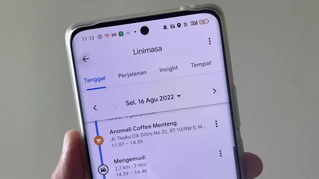 Fitur Your Timeline di Google Maps