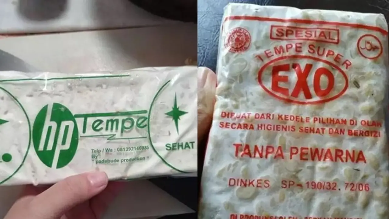 6 Cara Promosi Penjual Tempe Mentah di Plastik Gunakan Nama Merek Nyeleneh Ini Kocak