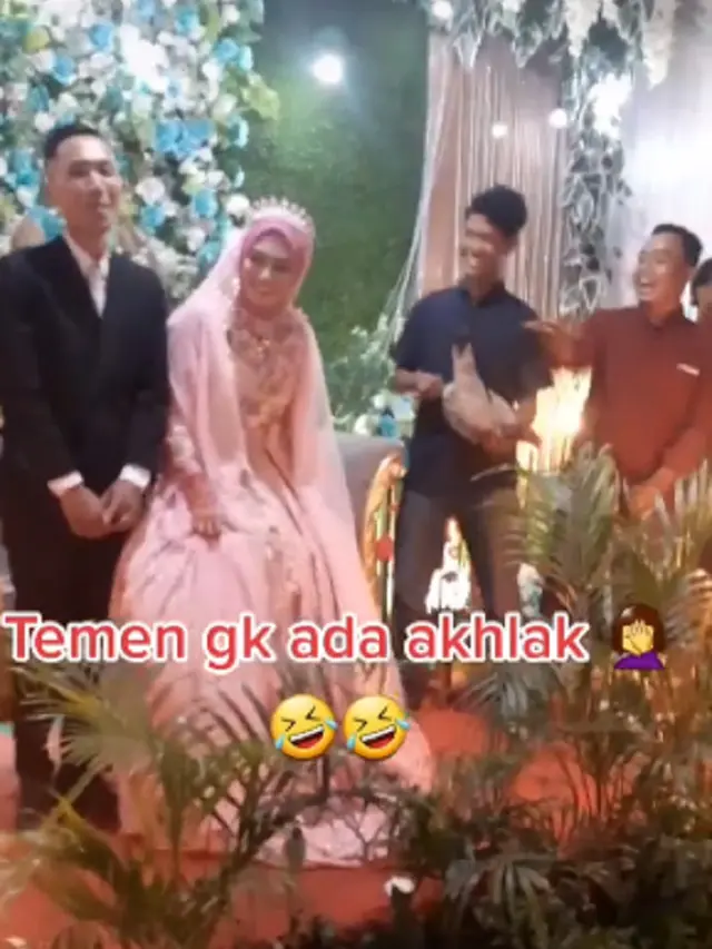 Viral, Aksi Nyeleneh Sumbang Hewan Ternak saat Resepsi Pernikahan