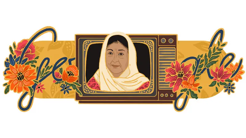 Google Doodle Kenang Aminah Cendrakasih, Si Mak Nyak Si Doel Anak Sekolahan (Doc: Google Doodle)