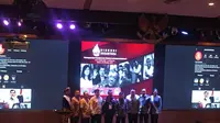 Mantan Wakil Presiden Jusuf Kalla (JK) menghadiri undangan Gerakan   Satu Nusantara di Aula Lemhanas, Jakarta Pusat, Selasa (29/10/2019)   malam.