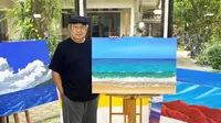 SBY dan lukisan terbarunya  (Dok. Twitter/@jansen.sitindaon/https://twitter.com/jansen_jsp/status/1423893356170530825/Komarudin)