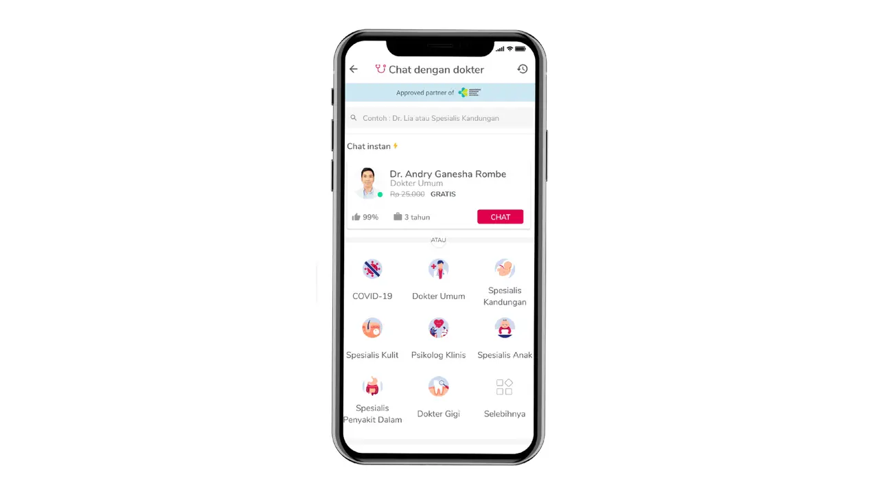 Fitur Chat dengan Dokter di aplikasi Halodoc