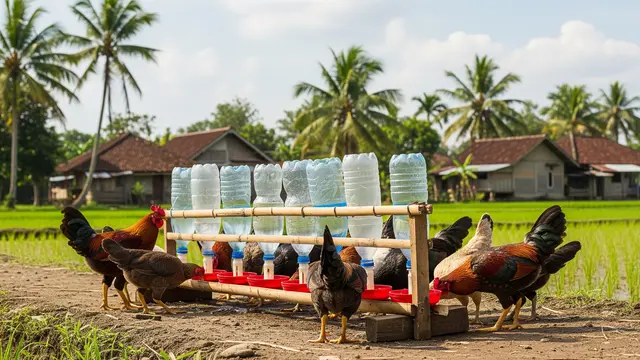Cara Membuat Minum Ayam Otomatis dari Botol Bekas, Praktis dan Hemat