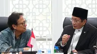 Menkes Bersua dengan Menag, Bahas Sosialisasi Cek Kesehatan Gratis di Sekolah Keagamaan