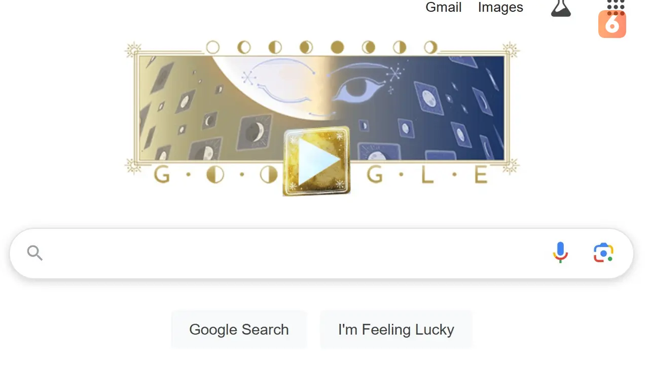 Google Doodle Half Moon