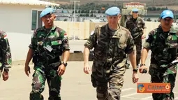 Citizen6, Lebanon: Indobatt menggelar latihan bersama dengan Kontingen Prancis (Force Commander Reserve/FCR) di lapangan Parade Soekarno, Markas Batalyon, UN POSN 7-1, Adshit Al Qusayr, Lebanon Selatan. (Pengirim: Badarudin Bakri)