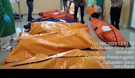 Para korban dari kalangan sipil dan militer dalam pemusnahan bahan peledak di Pantai Cijeruk-Cimerak, Desa Sagara, Kecamatan Cibalong, Kabupaten Garut, Jawa Barat, Senin (12/5/2025) pagi. (Liputan6.com/Jayadi Supriadin)