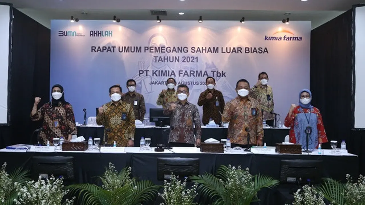 RUPSLB PT Kimia Farma Tbk (KAEF) pada Rabu (18/8/2021) (Dok: PT Kimia Farma Tbk)
