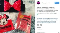 Untuk Anda penggemar berat Minnie Mouse pasti akan jatuh hati dengan masker wajah yang satu ini. (Foto: Instagram @make_up_mamma)