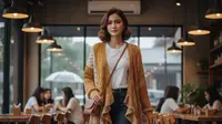 Rekomendasi Outer Asimetris Wanita Modern Tren 2025. Foto: Gemini