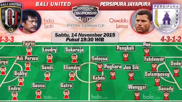 Babak pertama persipura vs bali united