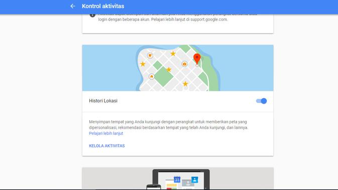 Riwayat Lokasi di Google (Liputan6.com/ Agustin Setyo W)