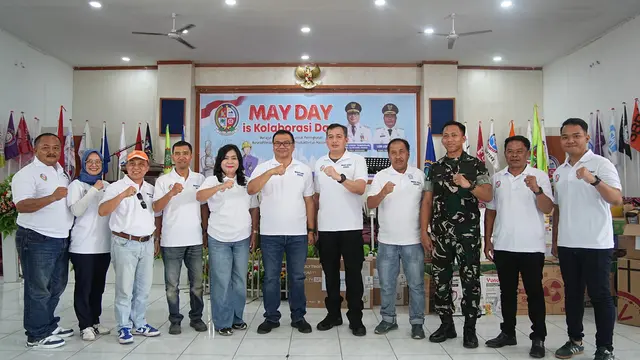 Asri Ludin pada Peringatan May Day 2025 Kabupaten Deli Serdang di Balairung Pemkab Deli Serdang.