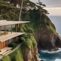 Ilustrasi Desain Rumah Tepi Tebing (Sumber: Meta AI)