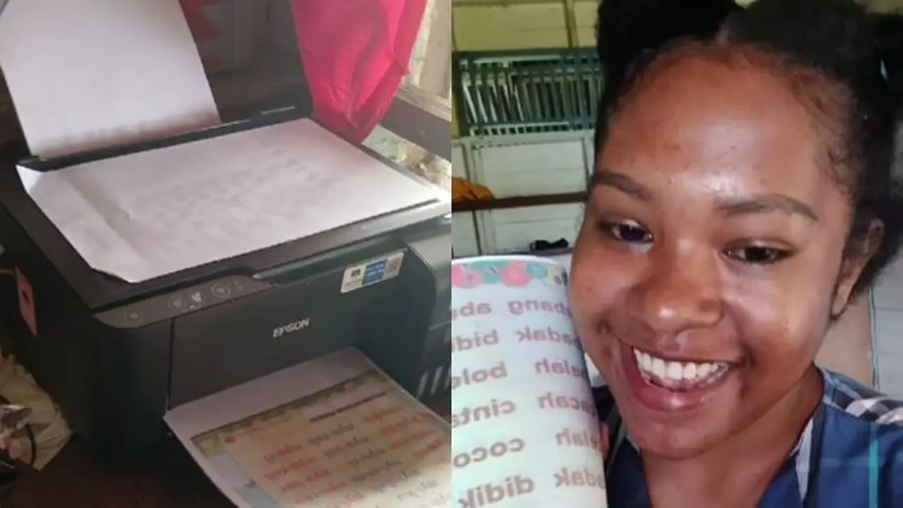 Christin Sirken, Guru dari Pedalaman di Papua yang Kreatif Ngeprint Pakai Tenaga Matahari (Foto: Instagram @christin_sirken)