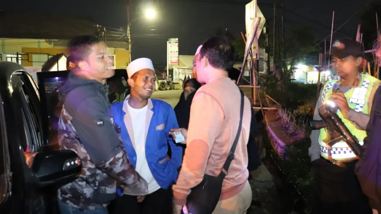 Salah satu peserta people power asal Garut, terpaksa dihentikan polres Garut tadi malam