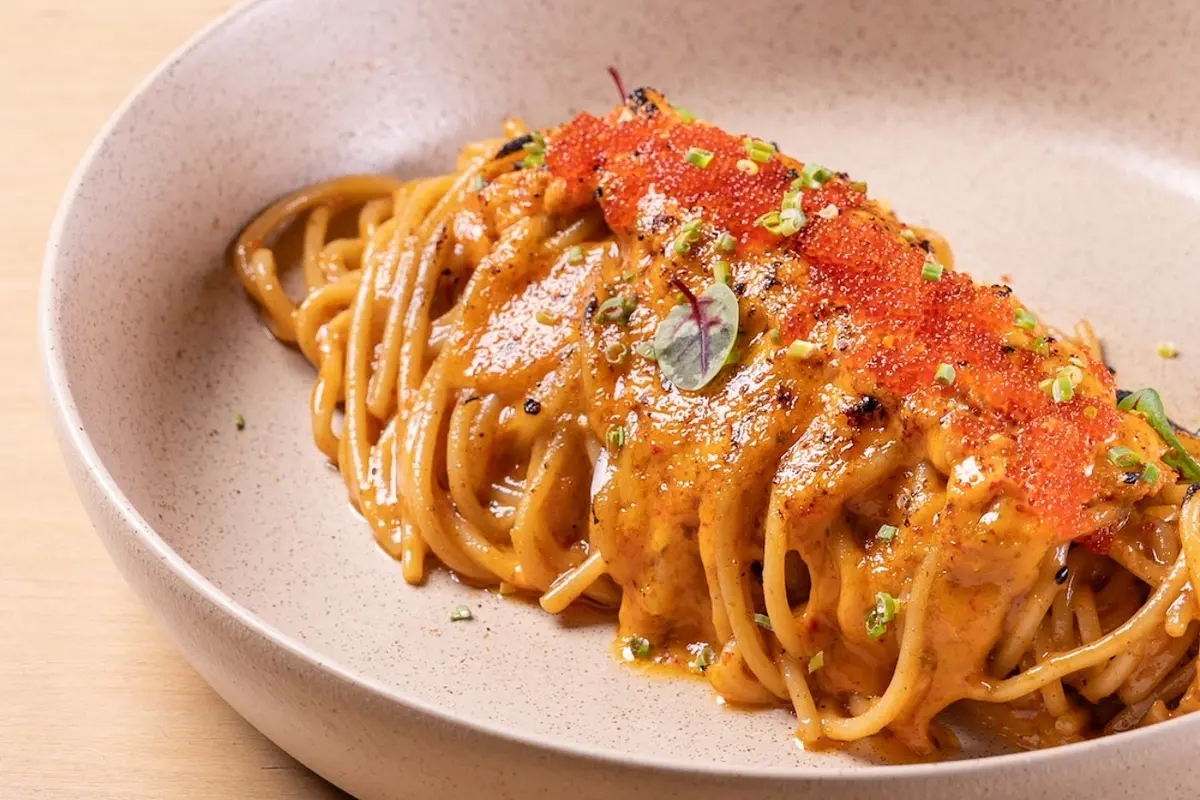 Salmon Mentaiko Pasta.