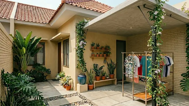 Kanopi Samping Rumah untuk Area Jemur, Gemini AI