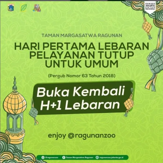 Buka di Hari Kedua Lebaran Idul Fitri, Pengunjung Taman Margasatwa Ragunan Diprediksi Capai 70 Ribu Pengunjung