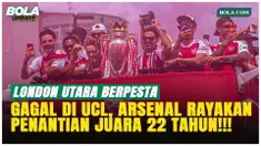 Arsenal menggelar parade juara Liga Inggris di London Utara setelah mengakhiri penantian 22 tahun, Minggu (31/5/2026). Perayaan berlangsung sehari usai kekalahan adu penalti dari PSG pada final Liga Champions, Sabtu (30/5/2026).