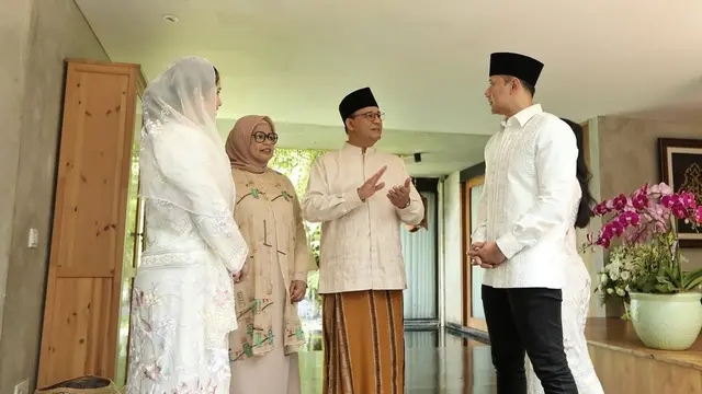 Tampilan Gagah AHY Silaturahmi Lebaran ke Rumah Anies Baswedan Kenakan Sepatu Kulit Seharga Motor
