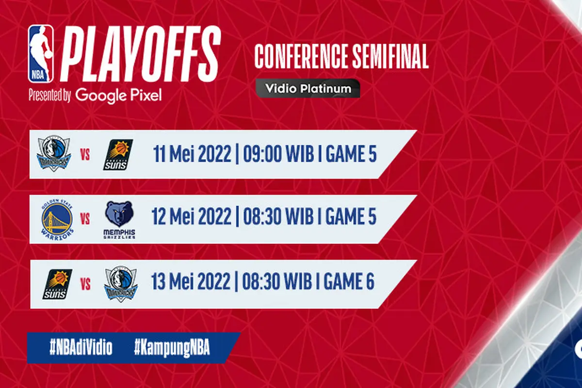 Jangan Ketinggalan, Live Streaming NBA Playoff Conference Semifinal di Vidio Pekan Ini