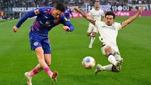 Duel antara Borussia Monchengladbach vs Mainz di Bundesliga, Minggu (19/4/2026). (Ulrich Hufnagel/dpa via AP)