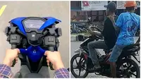 Potret Modifikasi Stang Motor Bikin Tepuk Jidat. (Sumber: Instagram/kementrian_humor_indonesia/pembawa_ketololan)