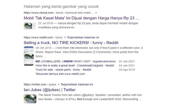 Gambar Tangkapan Layar Penelusuran Foto dengan Google Image.