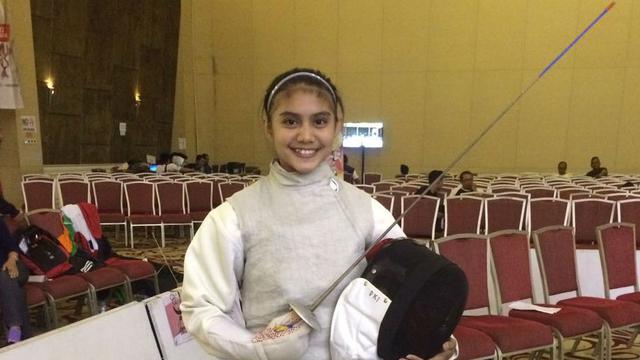 Voryn Thalya Kiriweno, atlet anggar dari DKI Jakarta