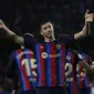 Barca tetap kokoh di puncak klasemen Liga Spanyol dengan 79 poin. (AP Photo/Joan Monfort)