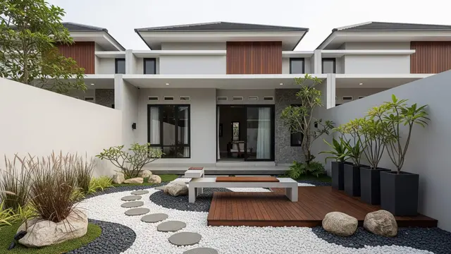 Desain Rumah Kecil Tipe 36 dengan Taman Belakang Minimalis