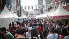 Warga memadati gelaran Festival Little Tokyo di kawasan Blok M, Jakarta, Minggu (23/6/2019). Festival Little Tokyo menghadirkan berbagai jenis kuliner dan kebudayaan Jepang. (Liputan6.com/Faizal Fanani)