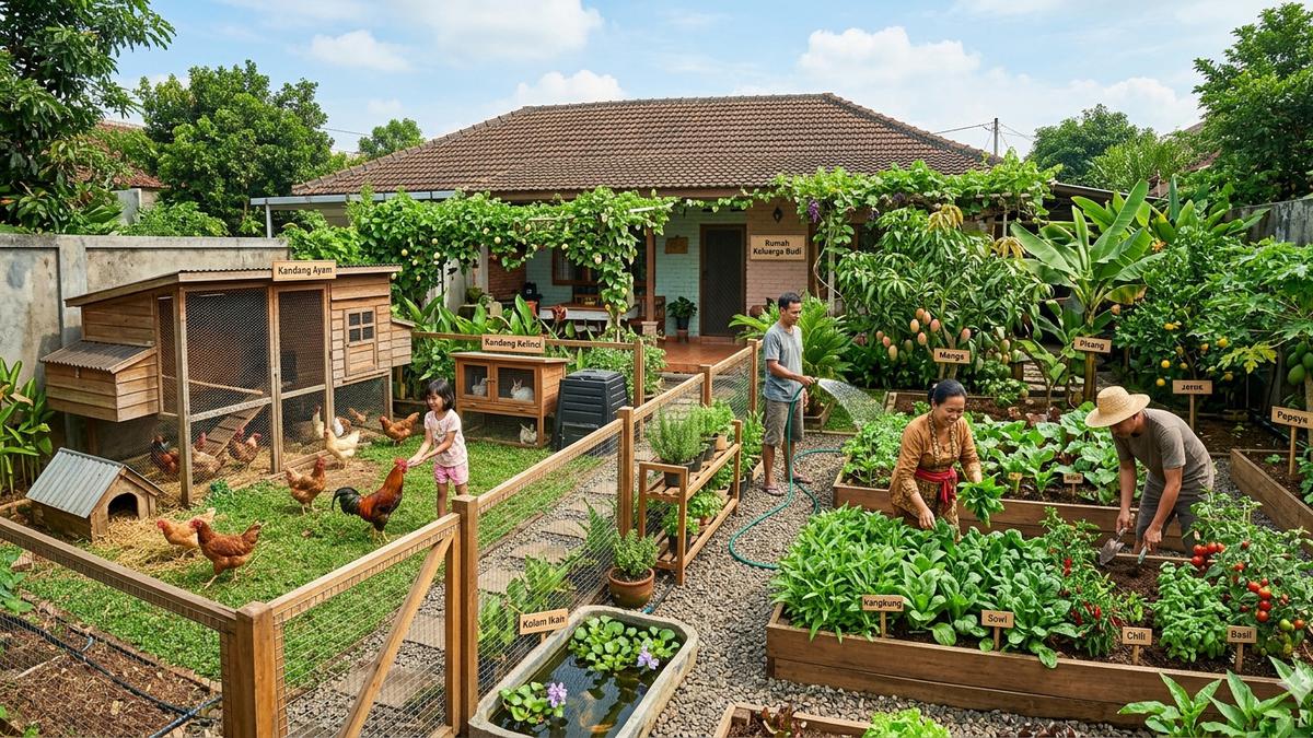 Cara Membuat Kebun Multifungsi di Halaman Rumah untuk Sayur, Buah, dan Ternak