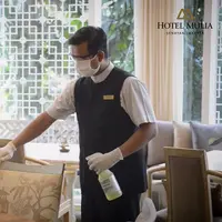 Hotel Mulia Senayan, Jakarta mengaplikasikan 3 protokol kesehatan berikut ini untuk menyambut para tamu (Foto: Hotel Mulia Senayan Jakarta)