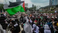 Aksi bela Palestina itu mulai digelar sekitar pukul 15.00 WIB. (merdeka.com/Arie Basuki)