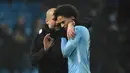 Leroy Sane  merupakan salah satu andalan Pep Guardiola di Premier League 2017-2018. Leroy Sane tak masuk daftar skuat timnas Jerman di Piala Dunia 2018. (AFP/Oli Scarff)