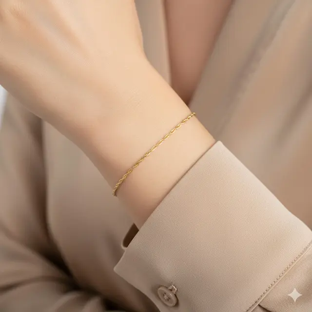 7 Rekomendasi Gelang Rantai Emas Tipis 1 Gram, Simple tapi Mewah