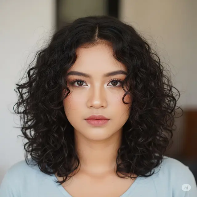 Model Rambut Pendek Curly Wanita. Foto: Gemini