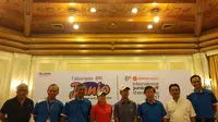 Konferensi pers International Junior Golf Championship 2017 di Pondok Indah Golf Course, Jakarta, Senin (18/12/2017). (Liputan6.com/Ahmad Fawwaz Usman)