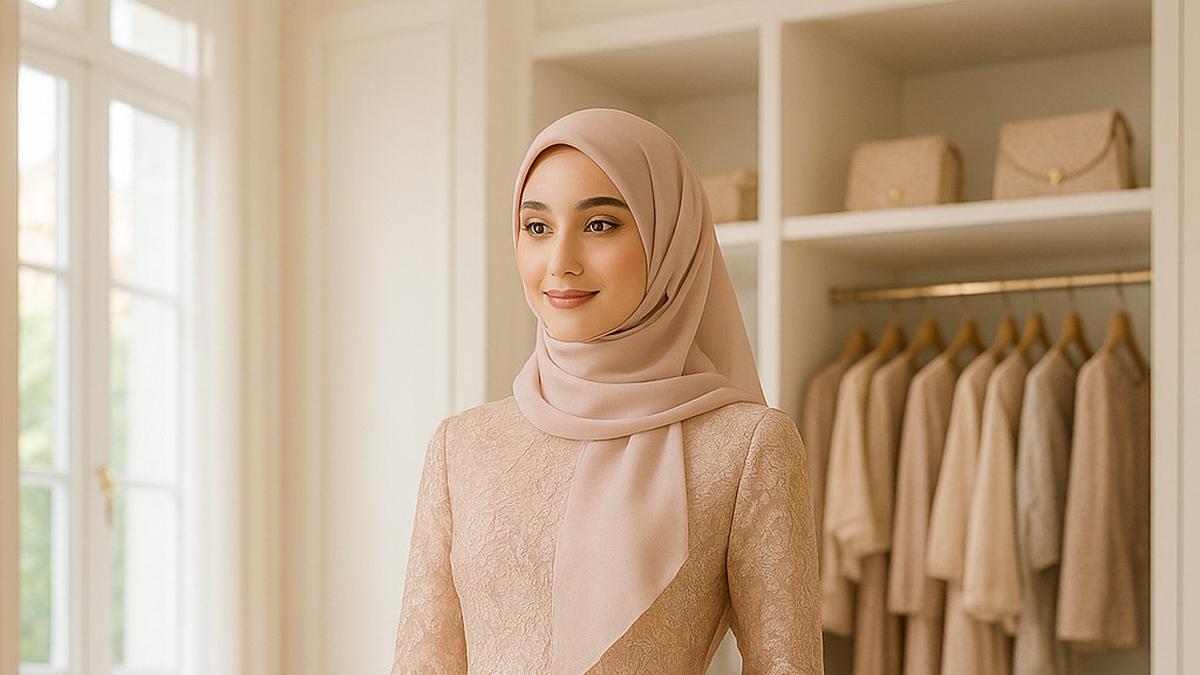 7 Tren Long Dress Brokat Hijab 2025 yang Elegan dan Syari, Cocok untuk Acara Resmi